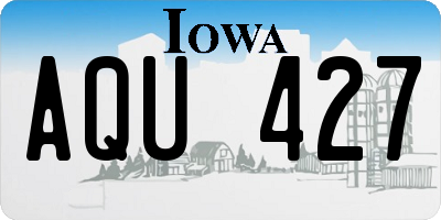 IA license plate AQU427