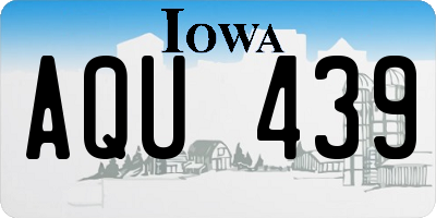 IA license plate AQU439
