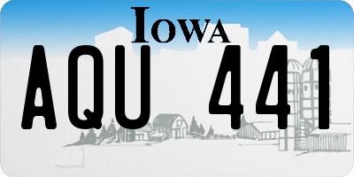 IA license plate AQU441