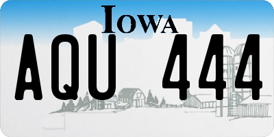 IA license plate AQU444