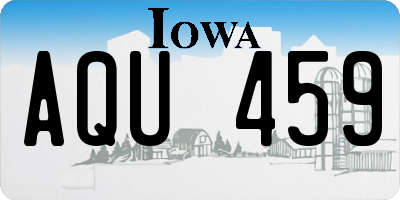 IA license plate AQU459