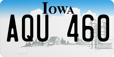 IA license plate AQU460
