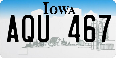 IA license plate AQU467