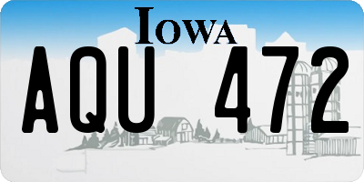 IA license plate AQU472
