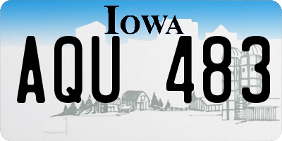 IA license plate AQU483