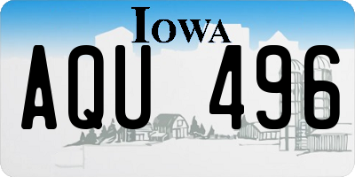IA license plate AQU496