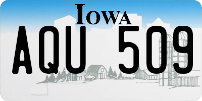 IA license plate AQU509