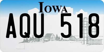 IA license plate AQU518