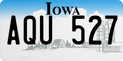 IA license plate AQU527