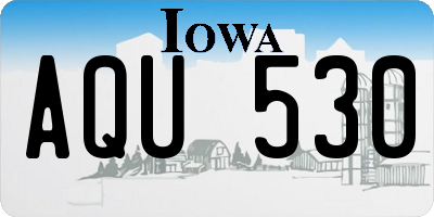 IA license plate AQU530