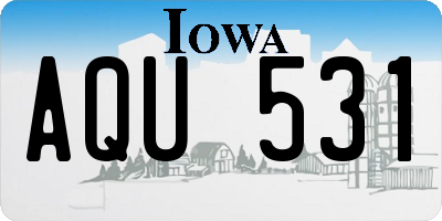 IA license plate AQU531