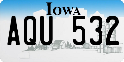 IA license plate AQU532