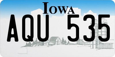 IA license plate AQU535