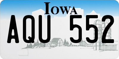 IA license plate AQU552