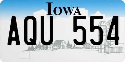 IA license plate AQU554