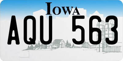 IA license plate AQU563