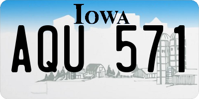 IA license plate AQU571
