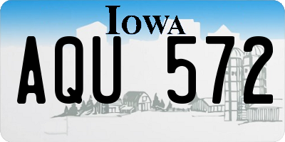 IA license plate AQU572