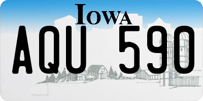 IA license plate AQU590