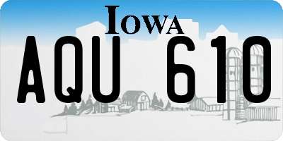 IA license plate AQU610