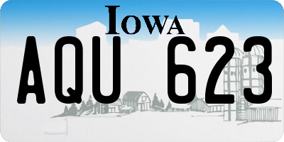 IA license plate AQU623