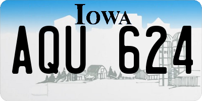 IA license plate AQU624