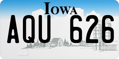 IA license plate AQU626
