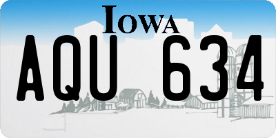 IA license plate AQU634