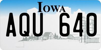 IA license plate AQU640