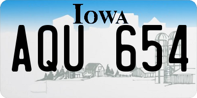 IA license plate AQU654