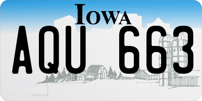 IA license plate AQU663