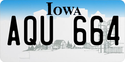 IA license plate AQU664