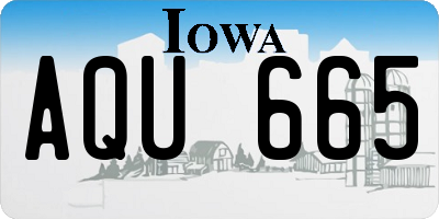 IA license plate AQU665