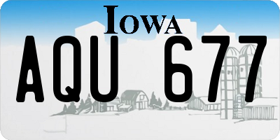 IA license plate AQU677