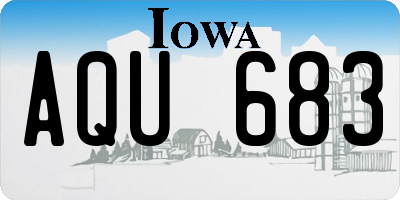 IA license plate AQU683