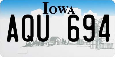 IA license plate AQU694