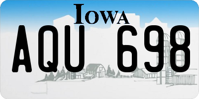 IA license plate AQU698