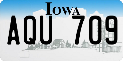 IA license plate AQU709