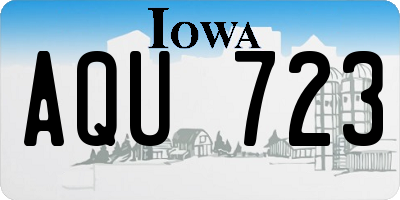 IA license plate AQU723