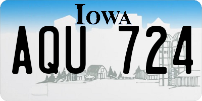 IA license plate AQU724