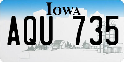 IA license plate AQU735