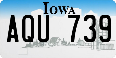 IA license plate AQU739