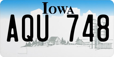 IA license plate AQU748