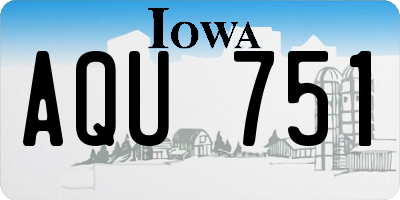 IA license plate AQU751