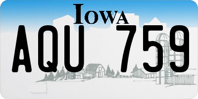 IA license plate AQU759