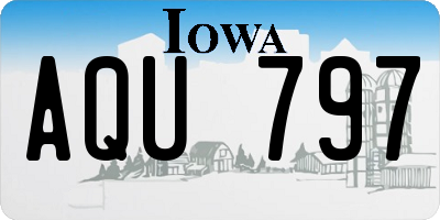 IA license plate AQU797