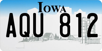 IA license plate AQU812
