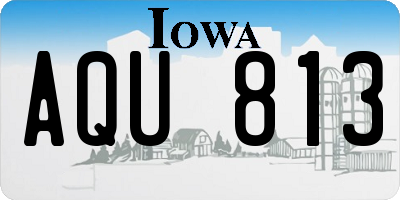 IA license plate AQU813