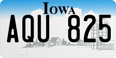 IA license plate AQU825