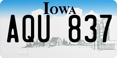 IA license plate AQU837